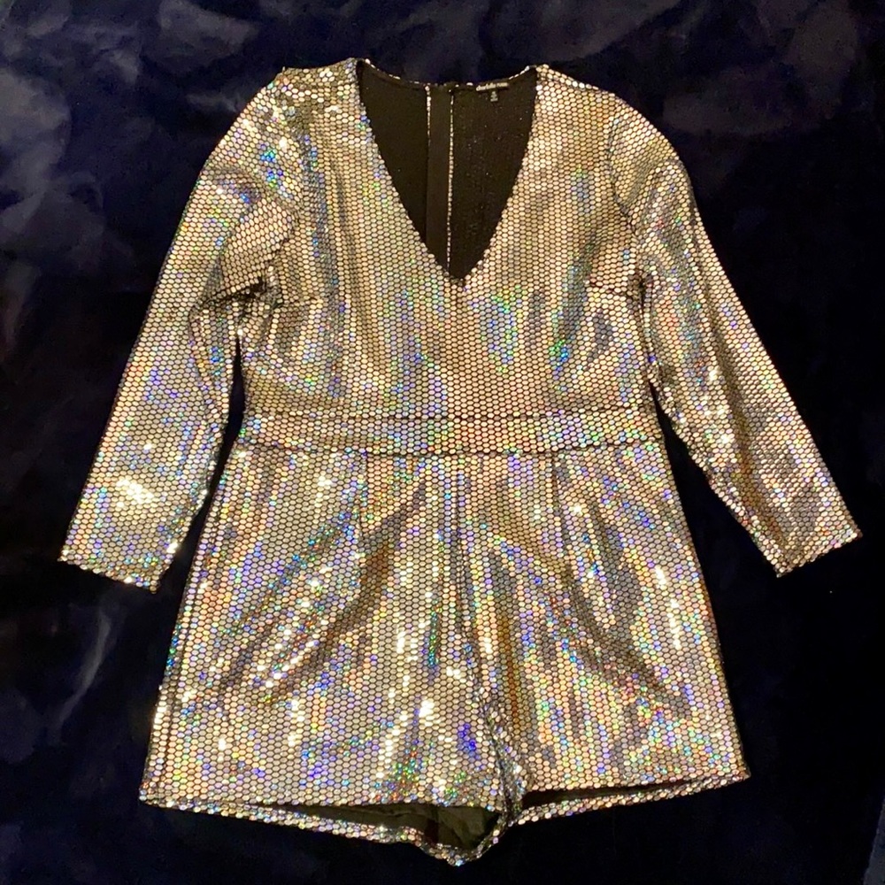 Irridescent sequin romper ✨